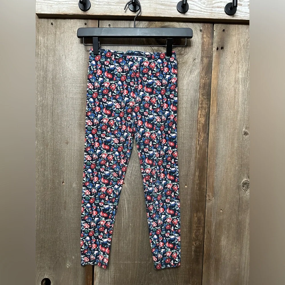 Old Navy Floral Long Leggings in Blue Floral Size Large 10 12